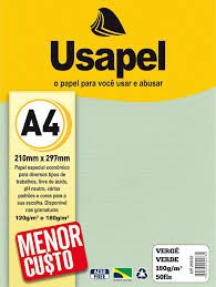 Papel Granitto A4 180g 50Fls Ref.25013 Verde