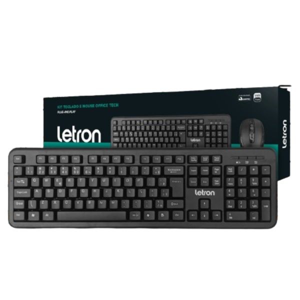 Kit Teclado + Mouse S/Fio Office Tech Ref...