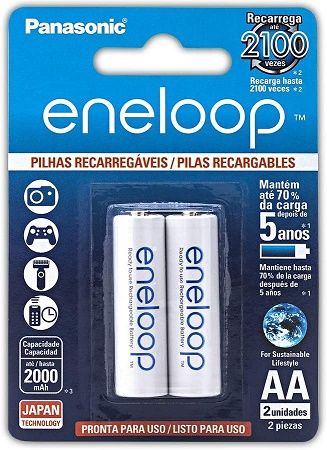 Pilha Recar. AA 1,2V Eneloop c/2Un Panasonic