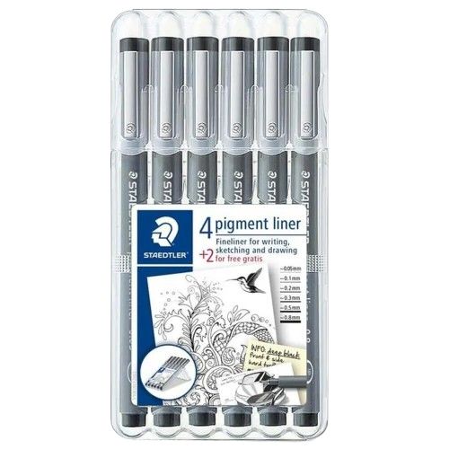 Caneta Nankin Pigment Liner C/6 Ponta Ref...