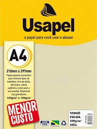 Papel Linho A4 180g 50Fls Ref.25019 Palha