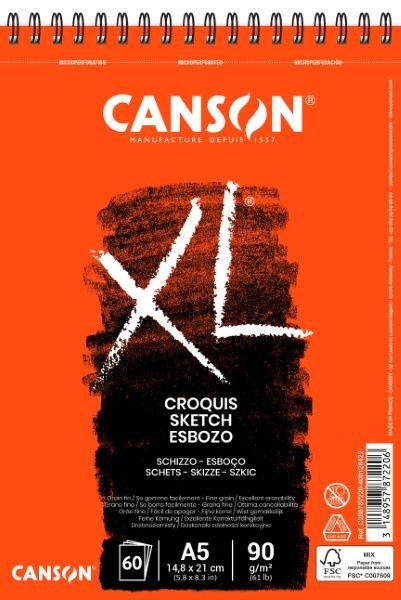 Bloco Croquis XL A5 90g 60F Ref.60787220 BR