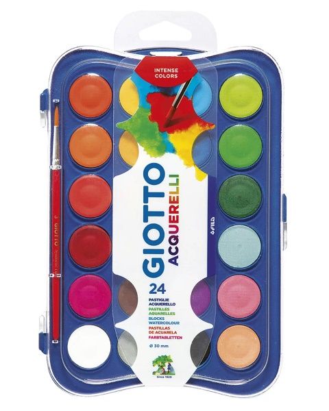 Tinta Aquarela Pastilha 24 Cor 30mm Ref.F...