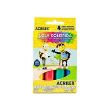 Cola Colorida 23g c/04 Cores Ref.02604 