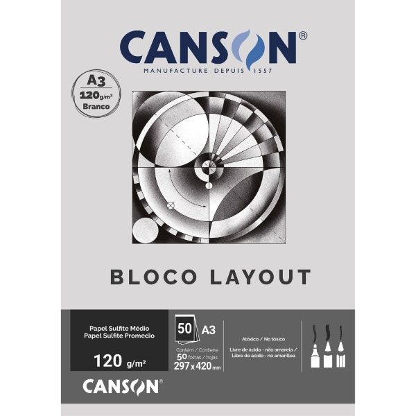 Bloco Layout Tec A3 120g 50F Ref.66667155...