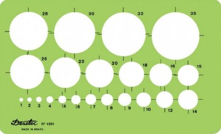 Gabarito Tipo Circulografo Ref.4364