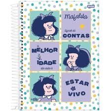 Caderno Espiral CD 160Fls 10Mat Mafalda Fsc