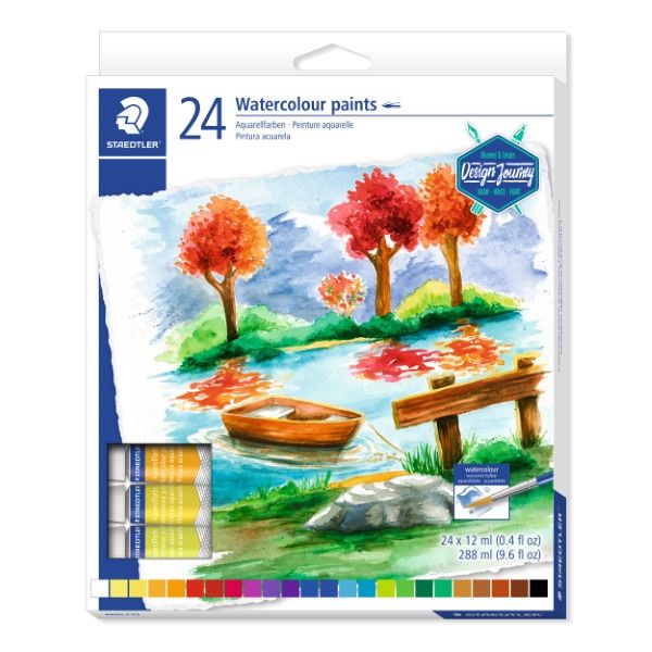 Tinta Aquarela 24 Cores Ref.8880 C24