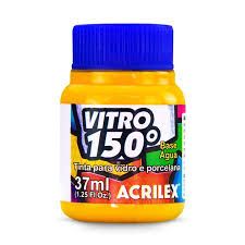 Tinta Vitro 150 Base Agua 37ml Amarelo Ouro