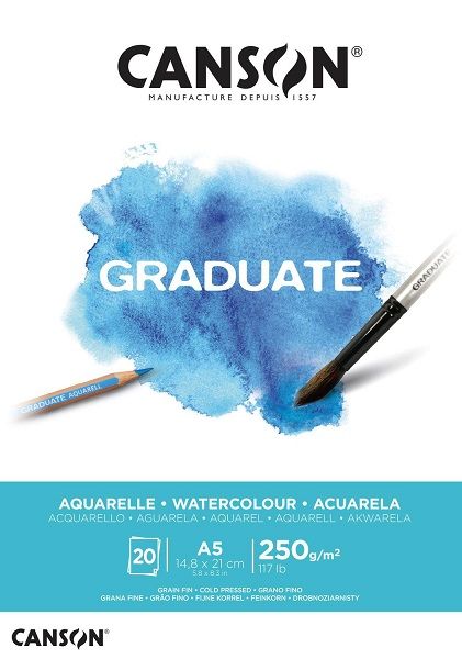 Bloco Grad. Aquarela A5 250g 20F Ref.C400...