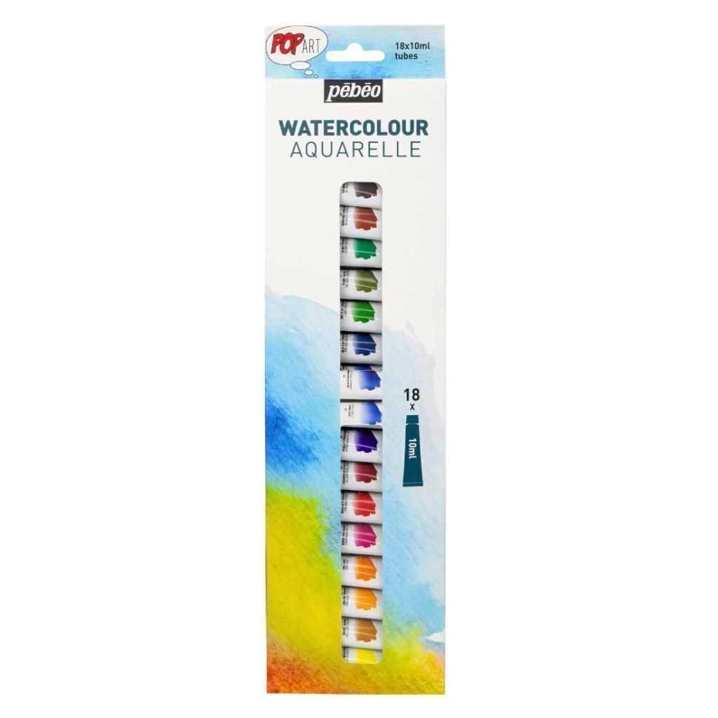 Tinta Aquarela Pebeo 18 Cores 10ml Ref.66...