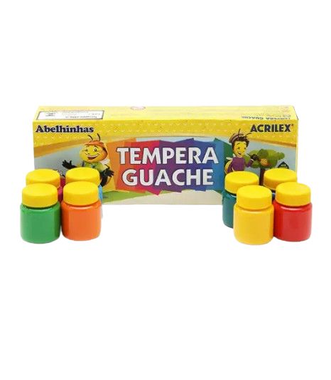 Tinta Tempera Guache 15ml 12 Cores Ref.02...