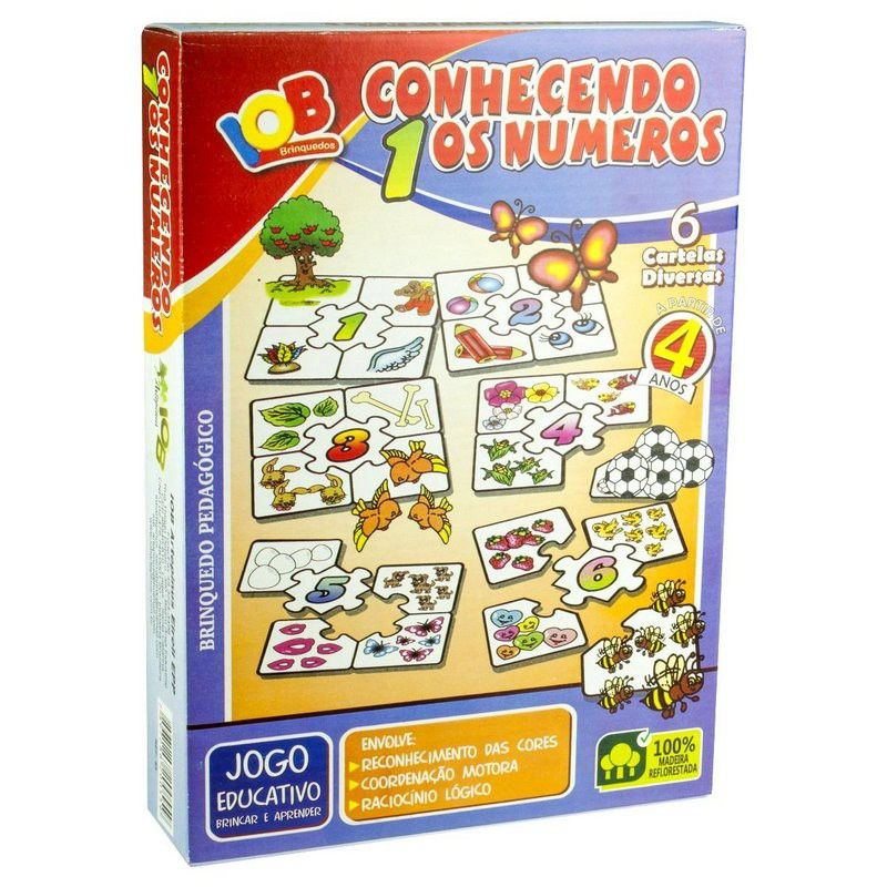 Jogo Educ. Conhecendo os Numeros c/6 Cart...